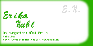 erika nubl business card