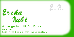erika nubl business card